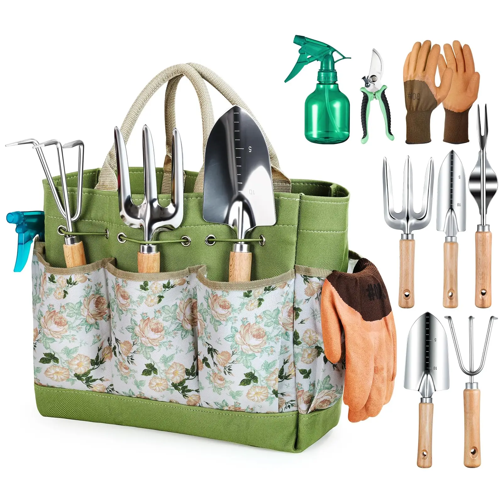 9PCS Stainless Steel Garden Ha - Spade Digging Fork review and price